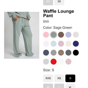 Comfrt waffle lounge pants size medium